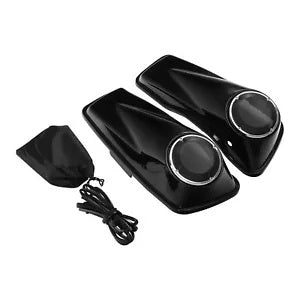 ハードサドルバッグ 6.5 インチスピーカー蓋ハーレーツーリングロードグライド 2014-2024 に適合 Hard Saddlebags 6.5" Speaker Lids Fit For Harley Touring Road Glide 2014-2024