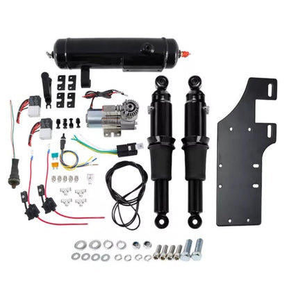 フロントエアライド低下キットリアサスペンションタンクハーレーロードキング 14-23 に適合 Front Air Ride Lowering Kit Rear Suspension Tank Fit For Harley Road King 14-23