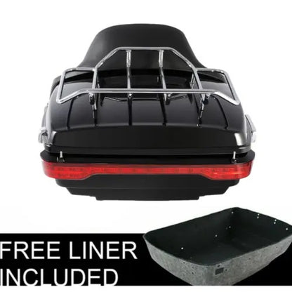 King Luggage トランクパッド & LED テールライト ハーレーツアーパックロードグライド 14-24 に適合 King Luggage Trunk Pad & LED Tail Light Fit For Harley Tour Pak Road Glide 14-24