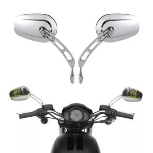 ハーレーヘリテージソフテイルデラックススリムファットボーイブレイクアウト用クロームバックミラー Chrome Rearview Mirrors For Harley Heritage Softail Deluxe Slim Fat Boy Breakout