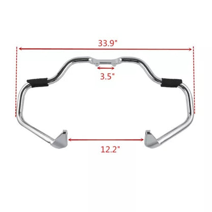クローム口ひげエンジンガードクラッシュバーインディアンチーフテンダークホース16-23に適合 Chrome Mustache Engine Guard Crash Bar Fit For Indian Chieftain Dark Horse 16-23