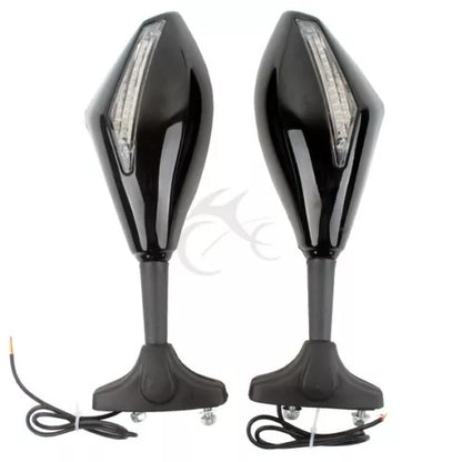 バックミラー LED ウインカー GSXR600 750 1992 1997 2004-2008 2010-2011 Rearview Mirrors LED Turn Signals For GSXR600 750 1992 1997 2004-2008 2010-2011