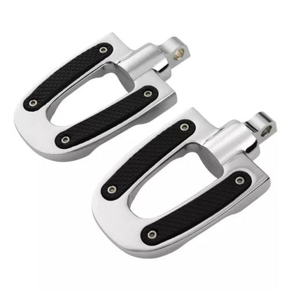 クロームフットペグペグフットレストオスマウントハーレーツーリングロードストリートグライド用 Chrome Footpeg Pegs Footrest Male Mount Fit For Harley Touring Road Street Glide