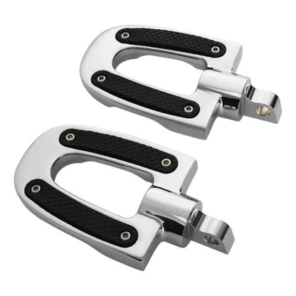 クロームフットペグペグフットレストオスマウントハーレーツーリングロードストリートグライド用 Chrome Footpeg Pegs Footrest Male Mount Fit For Harley Touring Road Street Glide