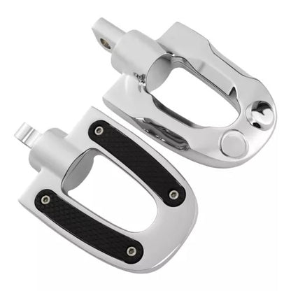 クロームフットペグペグフットレストオスマウントハーレーツーリングロードストリートグライド用 Chrome Footpeg Pegs Footrest Male Mount Fit For Harley Touring Road Street Glide