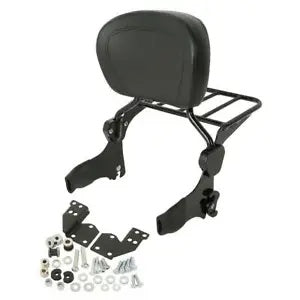 バックレスト シーシーバー 荷物ラック ドッキングハードウェア付き ハーレーツーリング 97-08に適合 Backrest Sissy Bar Luggage Rack w/ Docking Hardware Fit For Harley Touring 97-08