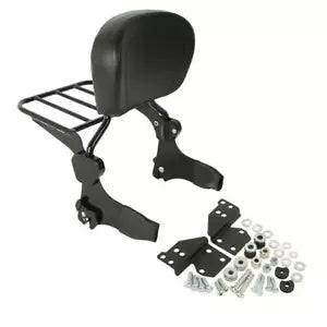 バックレスト シーシーバー 荷物ラック ドッキングハードウェア付き ハーレーツーリング 97-08に適合 Backrest Sissy Bar Luggage Rack w/ Docking Hardware Fit For Harley Touring 97-08