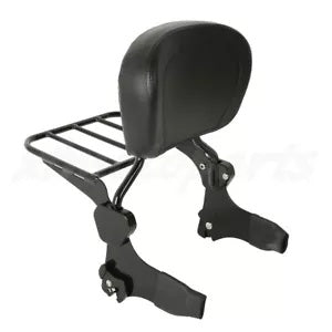 バックレスト シーシーバー 荷物ラック ドッキングハードウェア付き ハーレーツーリング 97-08に適合 Backrest Sissy Bar Luggage Rack w/ Docking Hardware Fit For Harley Touring 97-08