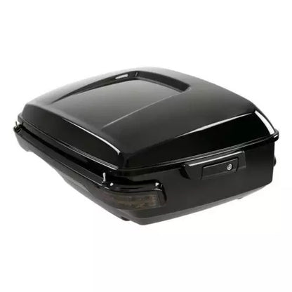 ブラックキングパックトランクLEDライトトップラックハーレーツアーパックロードキング14-24用 Black King Pack Trunk LED Light Top Rack Fit For Harley Tour Pak Road King 14-24