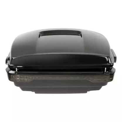 ブラックキングパックトランクLEDライトトップラックハーレーツアーパックロードキング14-24用 Black King Pack Trunk LED Light Top Rack Fit For Harley Tour Pak Road King 14-24