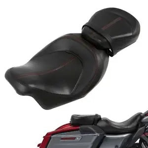 運転席と助手席はハーレー ツーリング エレクトラ ストリート ロード グライド 09-2023 に適合 Driver & Passenger Seat Fit For Harley Touring Electra Street Road Glide 09-2023