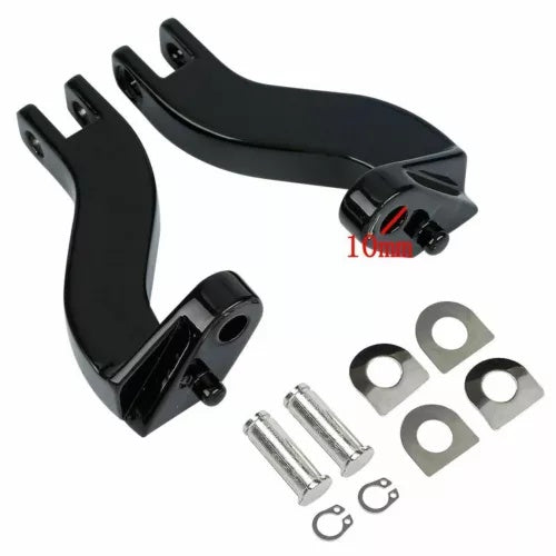 パッセンジャーフットペグフットレストマウントブラケットハーレーツーリングFLHR 1993-2024に適合 Passenger Foot Peg Footrest Mount Bracket Fit For Harley Touring FLHR 1993-2024