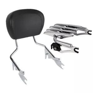 バックレスト シーシーバー ステルス 荷物ラック ハーレー ツーリング ロード グライド 09-23 に適合 Backrest Sissy Bar Stealth Luggage Rack Fit For Harley Touring Road Glide 09-23