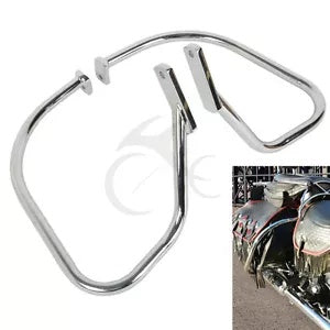 ハーレーソフテイルヘリテージスプリンガーFLSTS用クロームサドルバッグガードレールクラッシュバー Chrome Saddlebag Guard Rail Crash Bar For Harley Softail Heritage Springer FLSTS