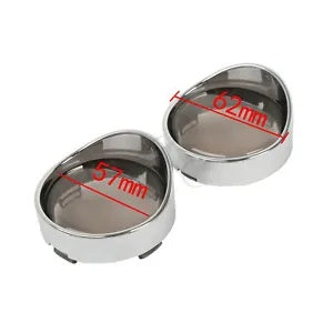 バイザーターンシグナルベゼルトリムリングスモークレンズハーレーロードエレクトラグライド用 Visor Turn Signal Bezels Trim Ring Smoke Lens Fit For Harley Road Electra Glide