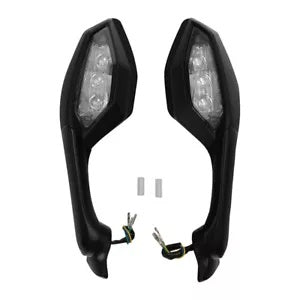 バックミラー LED ウインカーヤマハ YZF-R1 2015-22 YZF R6 2017-2022 に適合 Rearview Mirrors LED Turn Signals Fit For Yamaha YZF-R1 2015-22 YZF R6 2017-2022