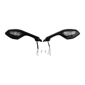 バックミラー LED ウインカーヤマハ YZF-R1 2015-22 YZF R6 2017-2022 に適合 Rearview Mirrors LED Turn Signals Fit For Yamaha YZF-R1 2015-22 YZF R6 2017-2022