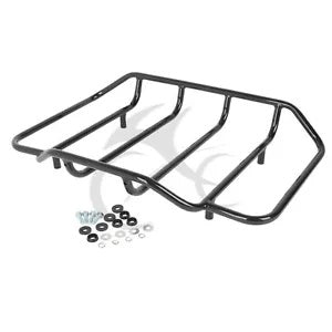 ハーレーツーリングツアーパックロードキングストリートグライドクラシック用ブラック荷物ラック Black Luggage Rack For Harley Touring Tour Pak Road King Street Glide Classic