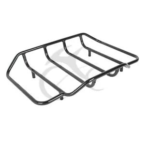 ハーレーツーリングツアーパックロードキングストリートグライドクラシック用ブラック荷物ラック Black Luggage Rack For Harley Touring Tour Pak Road King Street Glide Classic