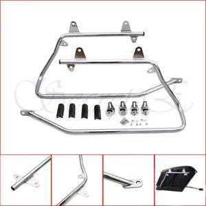 ハーレーヘリテージソフテイル84-1用クロームサドルバッグサポート変換ブラケットキット Chrome Saddlebag Support Conversion Bracket kit For Harley Heritage Softail 84-1