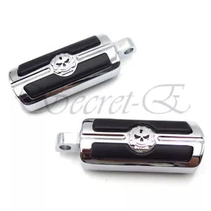 ハーレーダビッドソンオートバイツーリング男性ペグマウント用ペアスカルフットペグレスト Pair Skull Foot Pegs Rest For Harley-Davidson Motorcycle Touring Male Peg Mount