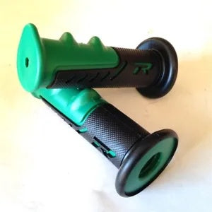 7/8 インチ グリーン「R」刻印ハンドグリップ ヤマハ 600R R1 ATV クワッド ジェット スキー 7/8" Green "R" Engraved Hand Grips YAMAHA 600R R1 ATV QUAD JET SKI