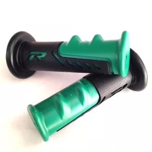 7/8 インチ グリーン「R」刻印ハンドグリップ ヤマハ 600R R1 ATV クワッド ジェット スキー 7/8" Green "R" Engraved Hand Grips YAMAHA 600R R1 ATV QUAD JET SKI