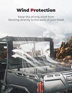 ソフトリアフロントガラスウィンドウ ジッパーなし Can-Am ディフェンダー HD 5/7/8/9/10 Max用 Soft Rear Windshield Window No Zipper for Can-Am Defender HD 5/ 7/ 8/ 9/ 10 Max