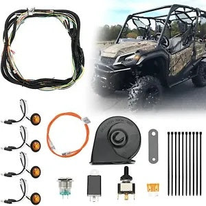 パグ&プレイ LED ターンシグナルライト ホーン付き ストリートリーガル ポラリス RZR XP 1000 900用 Pug & Play LED Turn Signal Light w/Horn Street Legal for Polaris RZR XP 1000 900