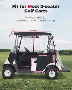 600D ゴルフカート カバー エンクロージャ プロテクター 2 人乗り クラブカー EZGO ヤマハ用 600D Golf Cart Cover Enclosure Protector 2 Passenger for Club Car EZGO YAMAHA