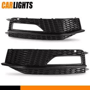 バンパーフォグライトランプカバーグリル Letf & 右アウディ S4/A4 S ライン 13-15 に適合 Fit For Bumper Fog Light Lamp Cover Grille Letf & Right Audi S4/A4 S-line 13-15