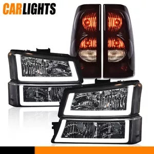 ハウジングクロームクリアヘッドライトランプテールライトセット 2003-06 シルベラドに適合 HOUSING CHROME CLEAR HEADLIGHT LAMP TAIL LIGHTS SET FIT FOR 2003-06 SILVERADO