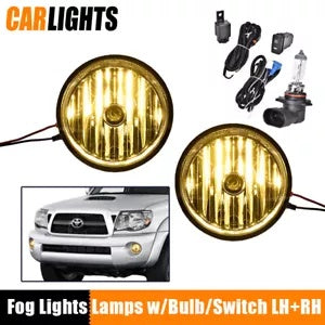 バンパー イエロー スポット フォグランプ ランプ 電球/スイッチ付き 2005-11 トヨタ タコマに適合 Bumper Yellow Spot Fog Lights Lamps W/Bulb/Switch Fit For 2005-11 Toyota Tacoma