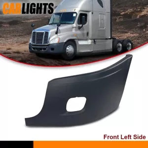 Freightliner Cascadia LH に適合 運転席側バンパーエンドカバー フォグランプ穴付き Fit For Freightliner Cascadia LH Driver Side Bumper End Cover w/ Fog Light Hole