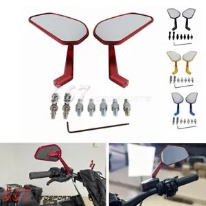 ハーレーホンダ、ヤマハ、カワサキ、BMW R18 バックミラーサイドミラーペアカーボンファイバー For Harley Honda Yamaha Kawasaki BMW R18 Rearview Side Mirrors Pair Carbon Fiber