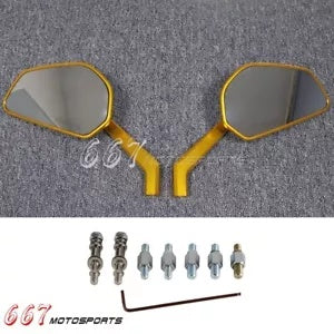 ハーレーホンダ、ヤマハ、カワサキ、BMW R18 バックミラーサイドミラーペアカーボンファイバー For Harley Honda Yamaha Kawasaki BMW R18 Rearview Side Mirrors Pair Carbon Fiber