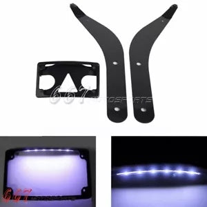 ハーレーローライダー S FXLRS FXLRST 再配置ナンバープレートホルダー & LED フレーム用 For Harley Low Rider S FXLRS FXLRST Relocation License Plate Holder & LED Frame