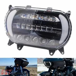 ハーレーロードグライド 2015-2023 LED ヘッドライト DRL ターンシグナルランニングライト付き For Harley Road Glide 2015-2023 LED Headlight w/ DRL Turn Signal Running Light