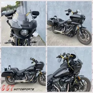 ハーレーローライダー ST FXLRST FXRST 2022-2023 クリアフロントガラススポイラー 18.4" For Harley Low Rider ST FXLRST FXRST 2022-2023 Clear Windshield Spoiler 18.4"