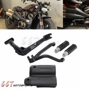 ハーレースポーツスター S RH1250S 2021-2023 リアフットペグ (マウント & ヒートシールド付き) For Harley Sportster S RH1250S 2021-2023 Rear Foot Pegs w/ Mounts & Heat Shield