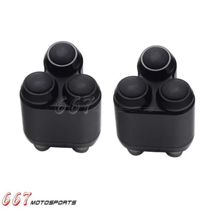 ハーレー 3 ボタンオートバイ 7/8 ''ハンドルバーターンシグナルライトホーンスイッチ用 For Harley 3-Button Motorcycle 7/8'' Handlebar Turn Signal Light Horn Switches