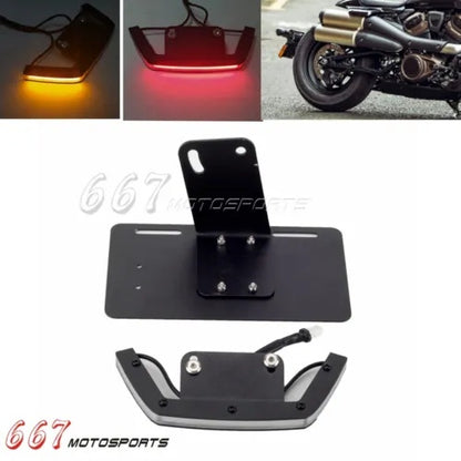 ハーレー スポーツスター S RH1250S ナンバー プレート ホルダー ウインカー & ブレーキ ライト付き For Harley Sportster S RH1250S License Plate Holder w/ Turn Signal & Brake Light