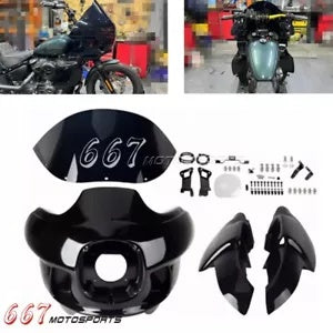 ハーレーストリートボブ FXBBS ローライダー FXLRS 2018-2024 用ロア&アッパーフェアリングキット Lower & Upper Fairing Kit For Harley Street Bob FXBBS Low Rider FXLRS 2018-2024