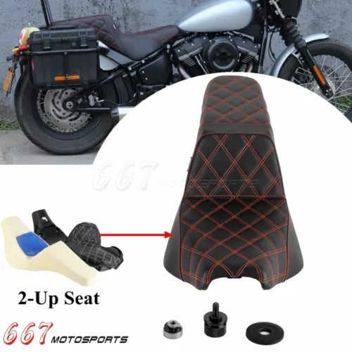 ハーレー ソフテイル FXST ストリート ボブ FXBBS スリム FLSL 2018-2023 用ゲルパッド 2 アップ シート Gel Pad 2-Up Seat for Harley Softail FXST Street Bob FXBBS Slim FLSL 2018-2023