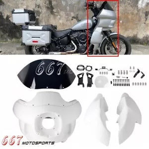 ハーレー StreetBob FXBBS ローライダー FXLRS 2018-24 用未塗装アッパーロアフェアリング Unpainted Upper Lower Fairing For Harley StreetBob FXBBS Low Rider FXLRS 2018-24