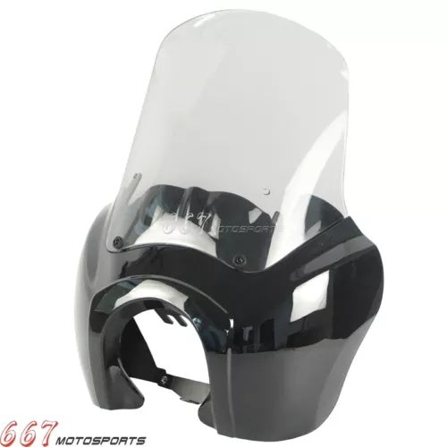 ハーレーダイナストリートボブFXDBワイドスーパーグライドフロントフェアリングフロントガラスキット用 For Harley Dyna Street Bob FXDB Wide Super Glide Front Fairing Windshield Kit