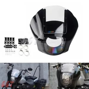 ハーレースポーツスターダイナソフテイル用クォーターフロントフェアリングフロントガラスキット 1988-2024 Quarter Front Fairing Windshield Kit For Harley Sportster Dyna Softail 1988-2024