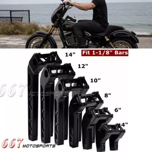 ハーレーソフテイルダイナスポーツスター用 1-1/8 "ハンドルバーライザー 4" 6" 8" 10" 12" 14" For Harley Softail Dyna Sportster 1-1/8" Handlebar Riser 4" 6" 8" 10" 12" 14"