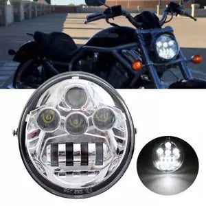 ハーレー V ロッド、ストリート ロッド、V ロッド マッスル、CVO V ロッド 02-17 LED ヘッドライト W/DOT 用 For Harley V-Rod, Street Rod, V-Rod Muscle, CVO V-Rod 02-17 LED Headlight W/ DOT