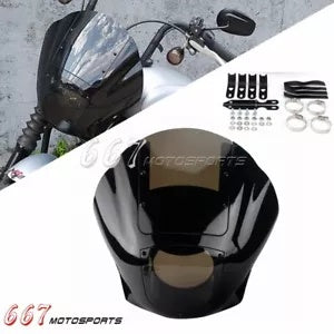 ハーレーダイナ スポーツスター ソフテイル ヘッドライト フェアリング 35mm-49mm フォーククランプキット付き For Harley Dyna Sportster Softail Headlight Fairing w/ 35mm-49mm Fork Clamp Kit